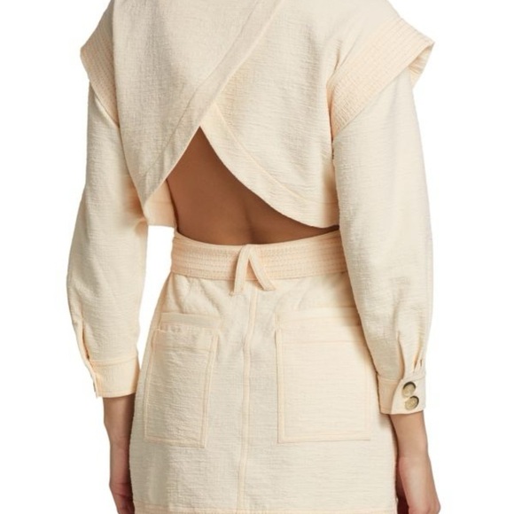 Jonathan Simkhai Daniella Textured Utilitarian Dress size 14 NWT - Picture 4 of 9